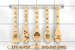 Bee Wooden Spoons Svg, Bee lovers Svg, Kitchen Gift Svg Product Image 1