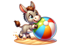 Cute Donkey Clipart - PNG File Product Image 2