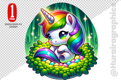 Cute Unicorn Clipart - PNG File Product Image 2