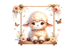 Cute Sheep Clipart - PNG File Product Image 2