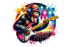 Cute Monkey Clipart - PNG File Product Image 1