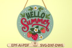 Happy Summer Door Sign SVG File Product Image 1