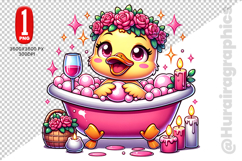 Cute Duck Clipart - PNG File Product Image 2