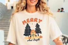 Merry And Bright Christmas PNG Sublimation Product Image 1