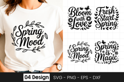 Spring Mood Floral Inspirational SVG PNG Product Image 1