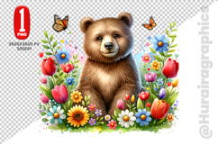 Cute Bear Clipart - PNG File Product Image 1
