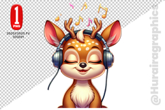 Cute Deer Clipart - PNG File Product Image 1