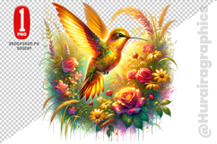 Cute Humming Bird Clipart - PNG File Product Image 2
