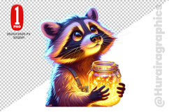 Cute Raccon Clipart - PNG File Product Image 2