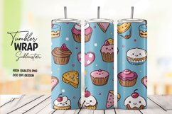 Cookies pattern tumbler wrap sublimation Product Image 1