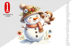 Snow Men Clipart- PNG File Product Image 1