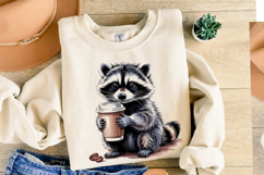 Coffee Addict Svg Design | Raccoon svg | Shirt Svg Product Image 2
