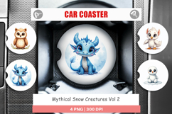 Mythical Snow Creatures Car Coaster Product Image 1