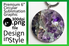 Geode Agate Bliss: Sublimation Round Ornament Product Image 1