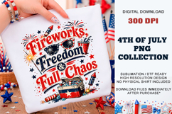 Fireworks Freedom Chaos PNG | Sublimation DTF Product Image 2