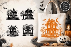 Haunted House SVG, Halloween Spooky House, Ghost House PNG Product Image 1