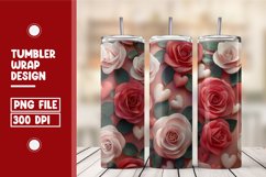 Heart Flower Tumbler Wrap Design Product Image 1