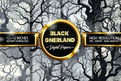 Black Gnerland Digital Papers - 04 Variations Product Image 1