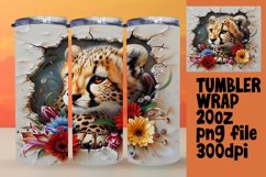 3D Hole in Wall Wrap: Cute Spring Animals for Tumbler Product Image 1