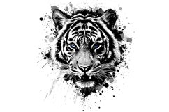 Tiger Head Art With Splash Effects Product Image 2