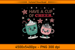 Have a Cup of Cheer Christmas Sublimation PNG Product Image 1