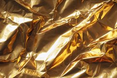 A crumpled gold foil with shiny reflective surface Product Image 1