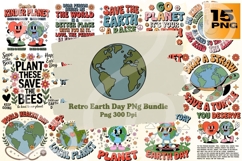 Retro Earth Day PNG Bundle 15 Product Image 1