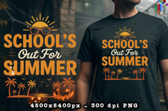 School’s Out for Summer Beach Sublimation Design Product Image 2