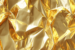 A crumpled gold foil with shiny reflective Product Image 1