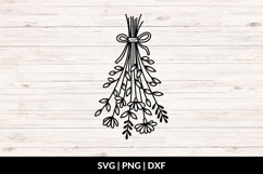 Hand Drawn Dried Flowers SVG - Halloween Decor Product Image 1