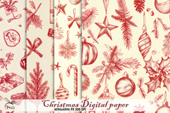 Christmas digital paper, seamless pattern Product Image 1