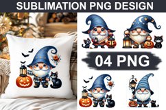 Halloween Gnome - Pillow Sublimation PNG Design Product Image 1