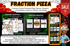 Fraction Pizza Pretend Play Center Graphic worksheets Product Image 1