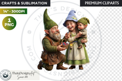 Spring Blossom Gnomes Cliparts Fantasy graphics scrapbooking Product Image 1