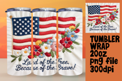 CHIC 20oz PNG Tumbler Wrap , Patriotic Product Image 1