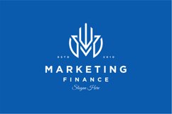 letter m financial logo design vector Product Image 1