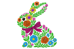 Bunny of flowers Embroidery Designs Product Image 1