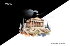 Greece summer clipart, Mediterranean Vacation Clipart Product Image 1