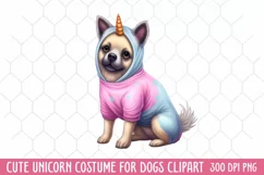 Cute Unicorn Costume For Dogs, Unicorn Watercolor Product Image 1