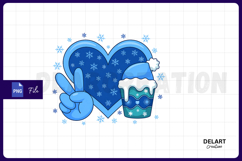 Peace Love Winter Coffee PNG Design Product Image 1