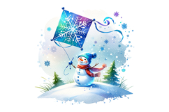 Snow Men Clipart- PNG File Product Image 1