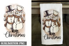 Winey Snowman Kitchen Towel Sublimation| Kitchen Dish Towel Product Image 8