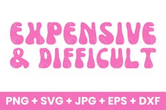 Pink Expensive and Difficult Humor Funny SVG Product Image 1