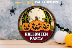Halloween Party Sign SVG laser cut file for Glowforge Product Image 1