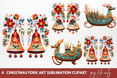 Christmas Fork Art Sublimation Clipart Christmas Fork Art Product Image 1