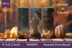 3D Halloween Monster Tumbler Wrap, 3D Halloween Sublimation Product Image 1