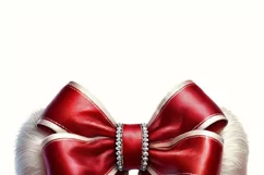 Coquette Red Bow PNG, Christmas Girly Bow for Sublimation Product Image 2