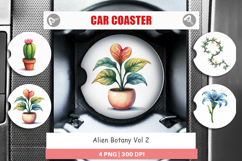 Alien Botany Cosmic Love Car Coaster Product Image 1