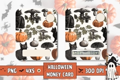 Cartoon Halloween Gift Card Printable, Money Card Design Product Image 1