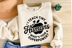 I Teach Tiny Humans svg | Svg Files for Cricut | Shirt Svg Product Image 2
